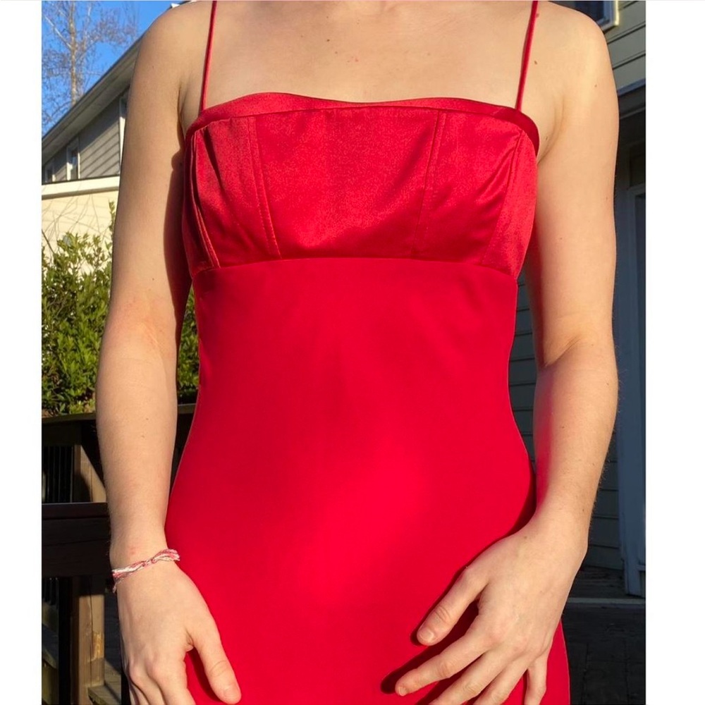 Morgan & Co. Red Strapless Dress